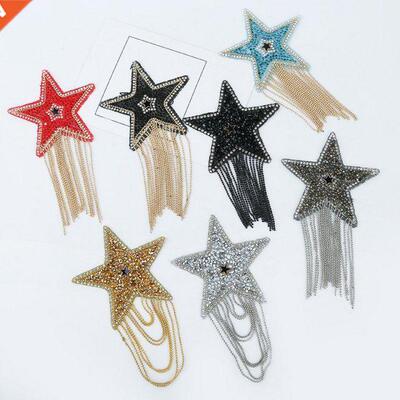 1Pc Coloured Sparkling Rhinestone Five-pointed Star Tassel C