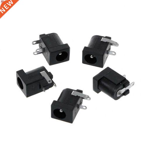 5 Pcs DC-005 Blck DC Power Jck Socket Connector 5.5x2.1mm