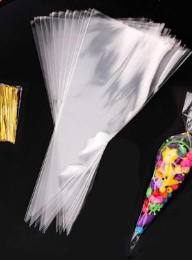 20/50pcs Rabbit Gift Bags Cones Transprant Plastic Bag Carro