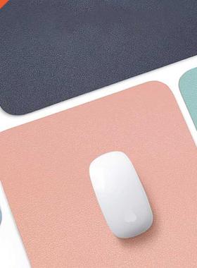 1pc PU Leather Mouse Pad Simple Solid Color Waterproof Desk