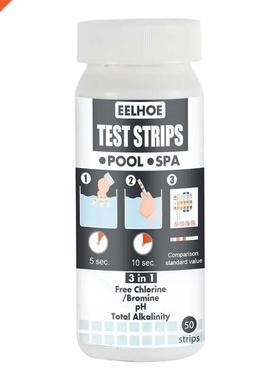 Water Quality Test Strips Chlorine Bromine pH Alkalinity 适
