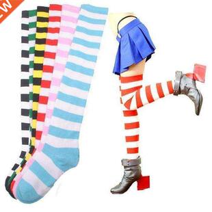 LandFox special offer FashionStriped THIGH HIGH Knee Socks G