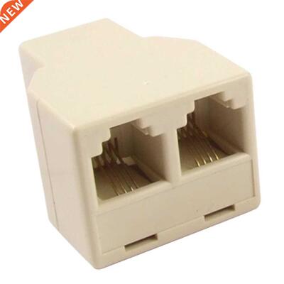 5x RJ11 4 Pins Female 1 to 2 Telephone Splitter Connector Ad