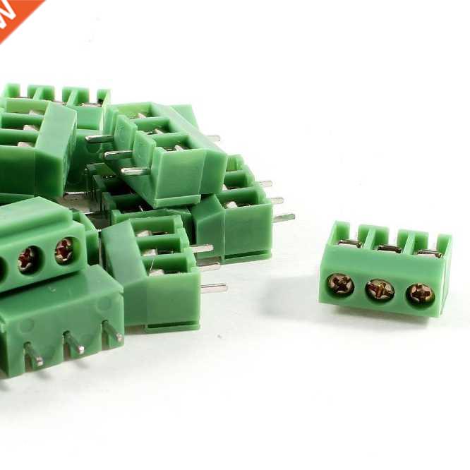 10x 20 Pcs 3 Pin 5mm Pitch PCB Mount Screw Terminal Block AC