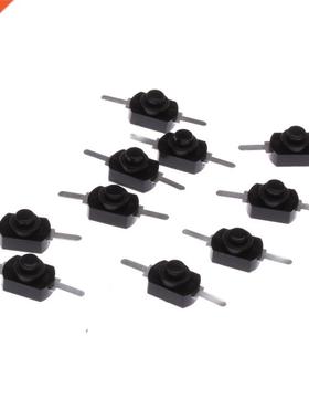10X 1A 30V DC 250V Black Latching On Off Mini Torch Push But