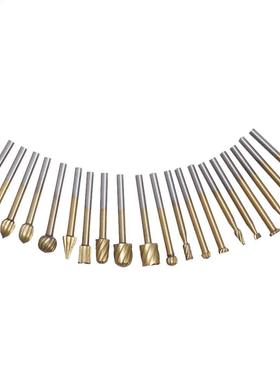 20pcs HSS Routing Router Grinding Bits Burr File Set Milling