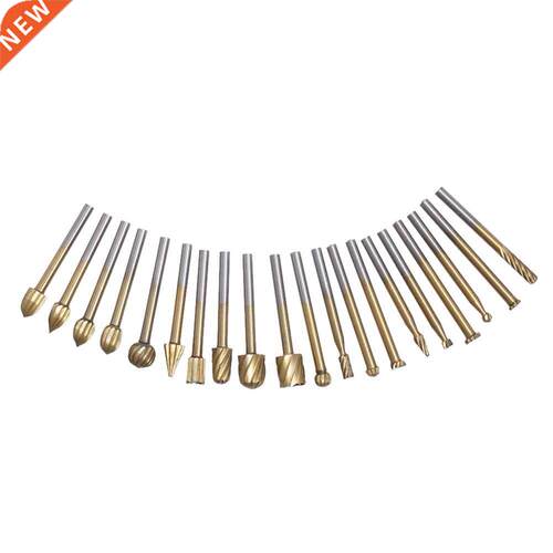 20pcs HSS Routing Router Grinding Bits Burr File Set Milling