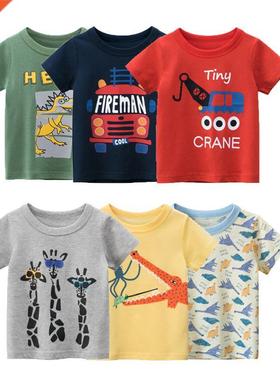 Boys & Grls Cartoon T-shrts Kds Dnosaur Prnt T Shrt fo