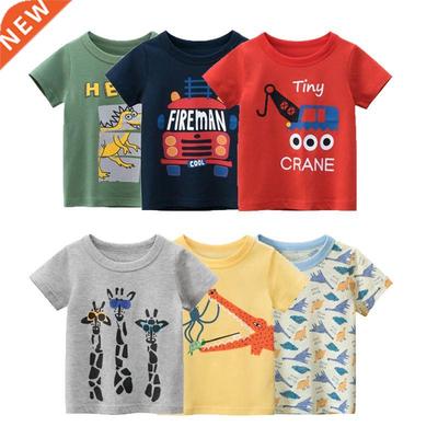 Boys & Grls Cartoon T-shrts Kds Dnosaur Prnt T Shrt fo