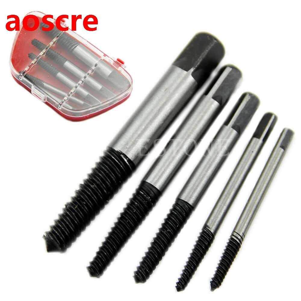 5pc Damaged Screw Extractor Out Remover Set Bolt Stud Tool K