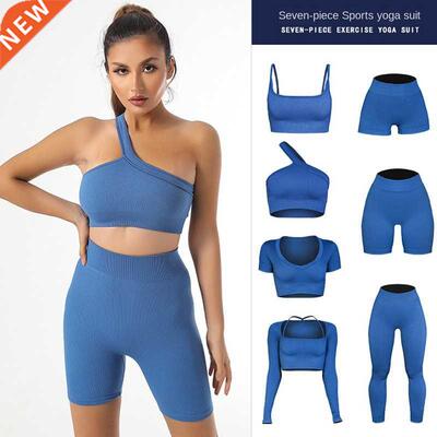 QRWR Seamless Rbbng Yoga Clothng Ftness Clothng Long Sl