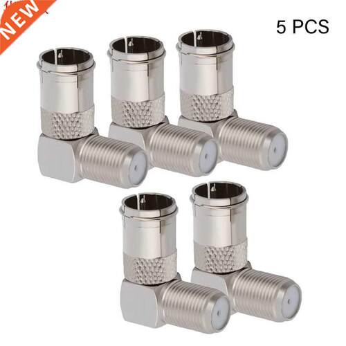 5 Pcs 90 Degree Right Angled TV Aerial Cable Connector RF Co