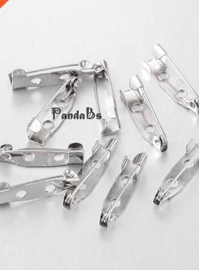 Platinum Iron Pin Backs Brooch Safety Pin Findings, 20mm lon