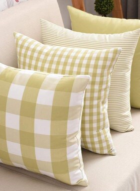 nordic plaid cushion cover living room sofa pillow backrest