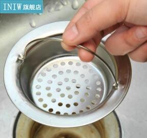 Kitchen Waste Stainless Steel Basket Stopper Sink Drain Stra