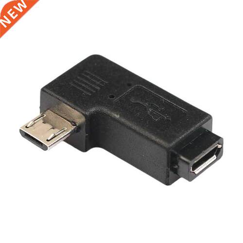 90 Degree Left+right Angle Micro USB B Male to Female Plug A