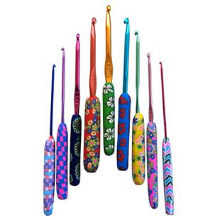 14pcs Ceric Handle Crochet Needles Kit DIY Aluminum Croche