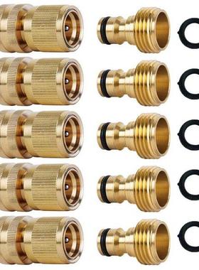 Garden Hose Quick Connectors Solid Brass /4 Inch GHT Thread