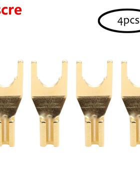SY1505 24K gold Plated Y spade fork speaker cable connector
