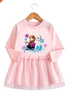 Toddler Grl Autumn Clothes Frozen Elsa Anna Prncess Mesh S