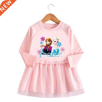 Toddler Grl Autumn Clothes Frozen Elsa Anna Prncess Mesh S