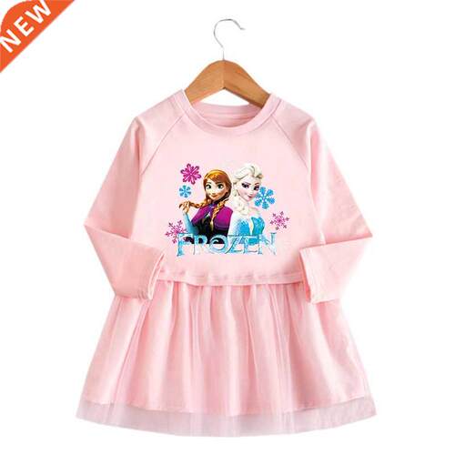 Toddler Grl Autumn Clothes Frozen Elsa Anna Prncess Mesh S