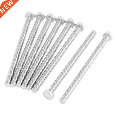 M6 x 90mm Fully Threaded 04 Hex Head Screw Bolt 8 Pcs