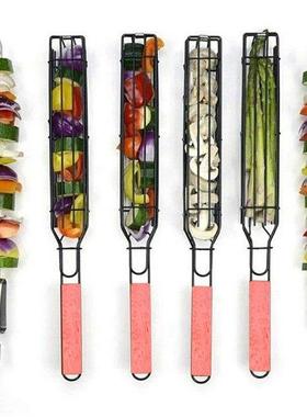 Grill Baskets Resuable Barbecue Net Portable Rotatable Barbe