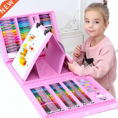 42-208PCS Children t Painting Set Watercolor Pencil Crayon