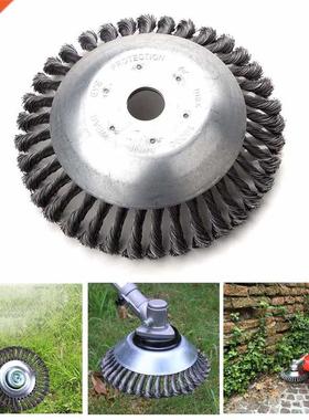 15cm Steel Wre Wheel Garden Weed Brush Lawn Mower Grass Eat