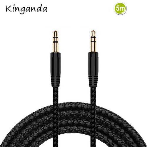 5m AUX Audio Cable 3.5mm stereo plug Male to male Cable M/M