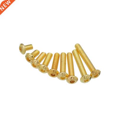 20Pcs 12.9 Half Round Head Plating Titanium Gold Hex Screw M