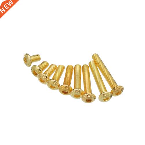 20Pcs 12.9 Half Round Head Plating Titanium Gold Hex Screw M