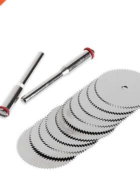 10 x 25mm Wood Saw Blade Disc + 2 x Rod Dremel Rotary Cuttin