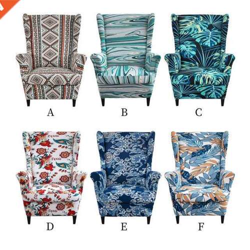 Thick Chair Slipcover Washable Resilient Wingback Vintage So