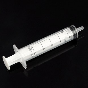 10Pcs 10 mL Plastic Syringe Hydroponics Analyze Disposable M
