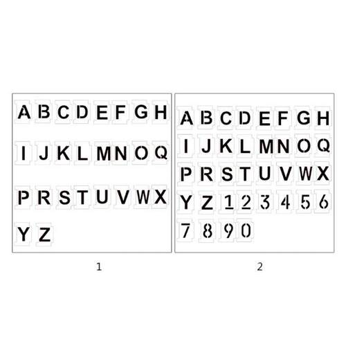 Alphaet Numer Stencils 4 Inch 26 Pack Letters Numers Sten