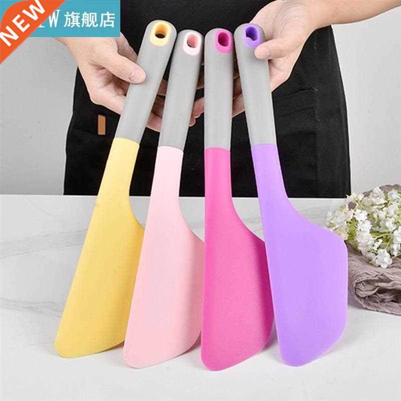 1pc Long Handle Food Grade Silicone Spatula Heat-Res