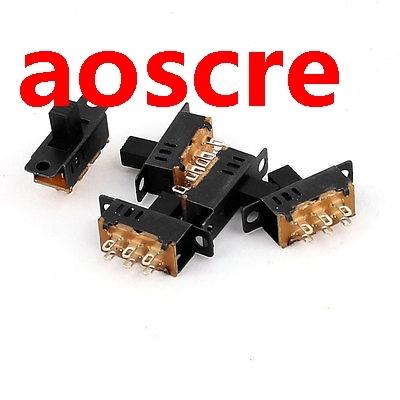 100pcs DPDT  Position 6 Terminals Panel Mount Horizontal Sl