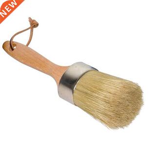 Chalk and Wax Paint Brush Large 2-In-1 Round Natural Bristle