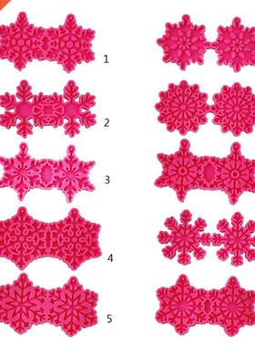 1 Pc/10 Pcs Snowflake Pendant Earrings Silicone Mold Suitabl