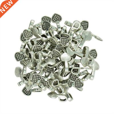 100pcs Heart Glue on Bail Earring Bails Glass Tile  Char