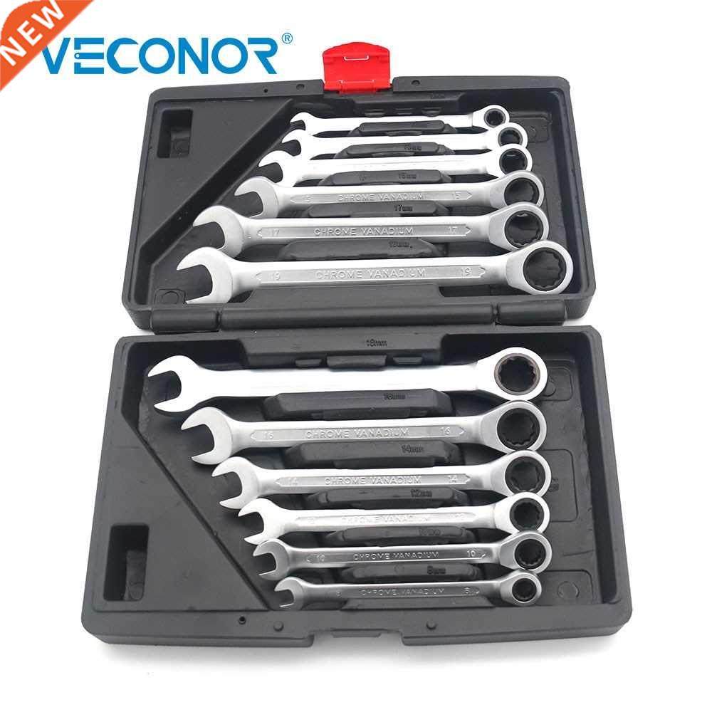 Ratchet Wrench Set Ratcheting Spanner 12pcs 8 19mm size Dul