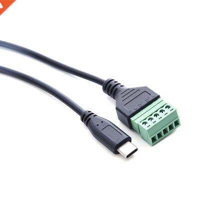 Type C USB Male to 5 Pin Screw Connector with Shield Termina