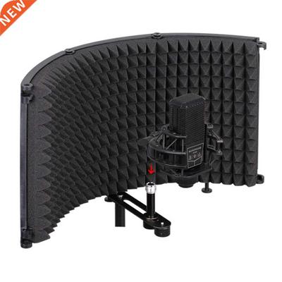 3 Panel Foldable Microphone Isolation Soundproof Shield Reco