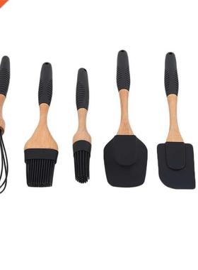 Ensemble d'outils de cuisson Silicone manche en bois aci