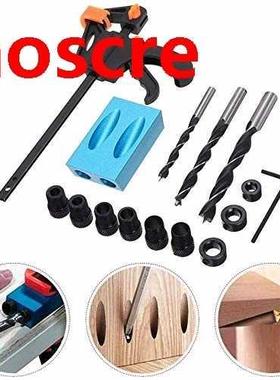 15pcs/set 15 Degree Pocket Hole Drilling Jig Kit Angle Obliq