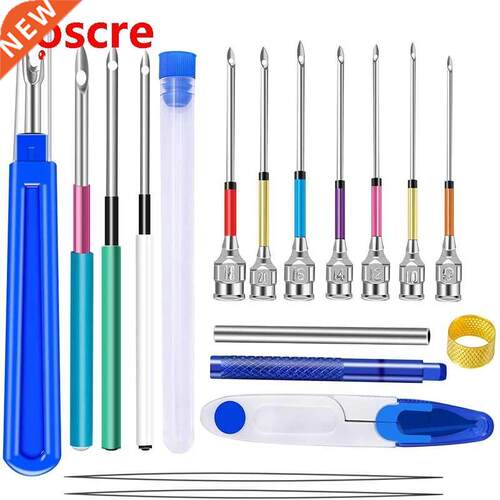 18 Pcs Punch Needle Tool Punch Needle Embroidery Kits Cross