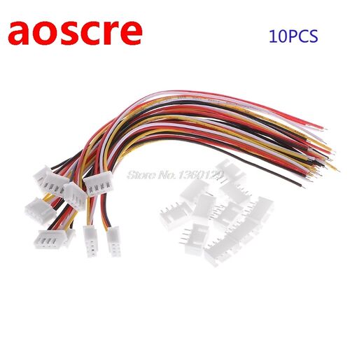 10Pcs 3S JST-XH Connector Adapter Plug 4 Pin Servo Extension