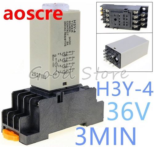 1SET  H3Y-4 0-3min 36V Time relay power delay controller ST6